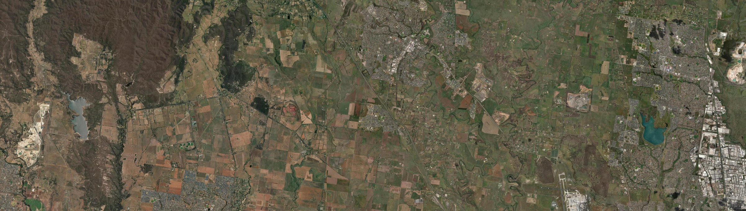 Aerial view of Diggers Rest, VIC
