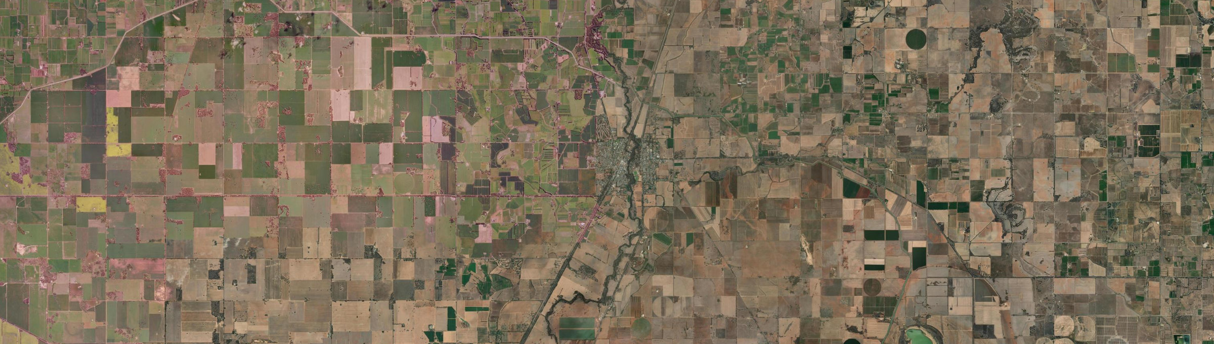 Aerial view of Rochester (Vic.), VIC