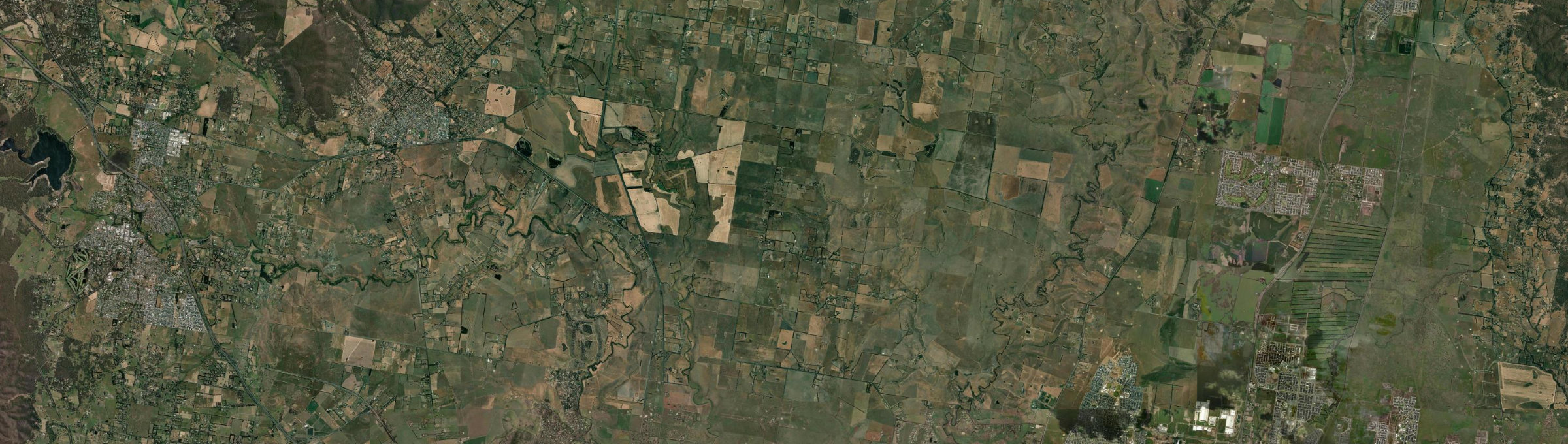 Aerial view of Clarkefield, VIC