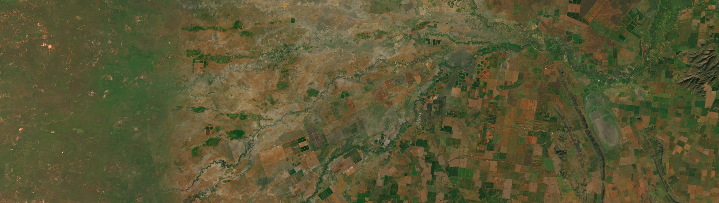 Aerial view of Hillston, NSW