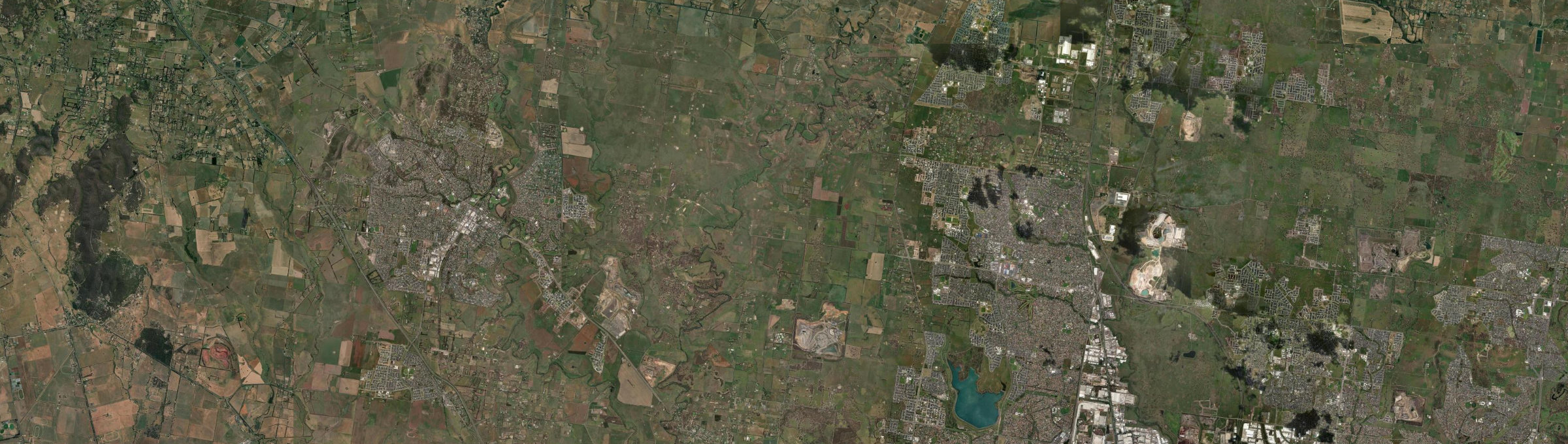 Aerial view of Oaklands Junction, VIC