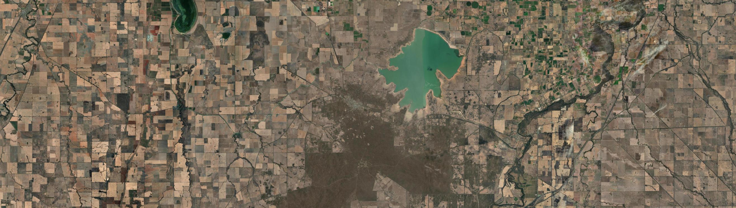 Aerial view of Rushworth, VIC