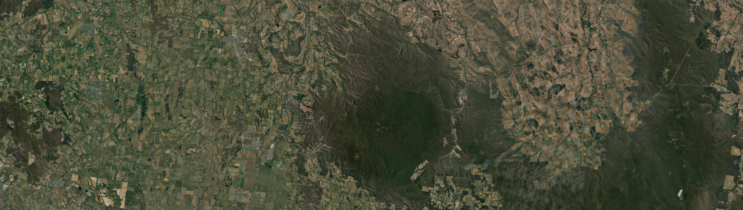 Aerial view of Clonbinane, VIC