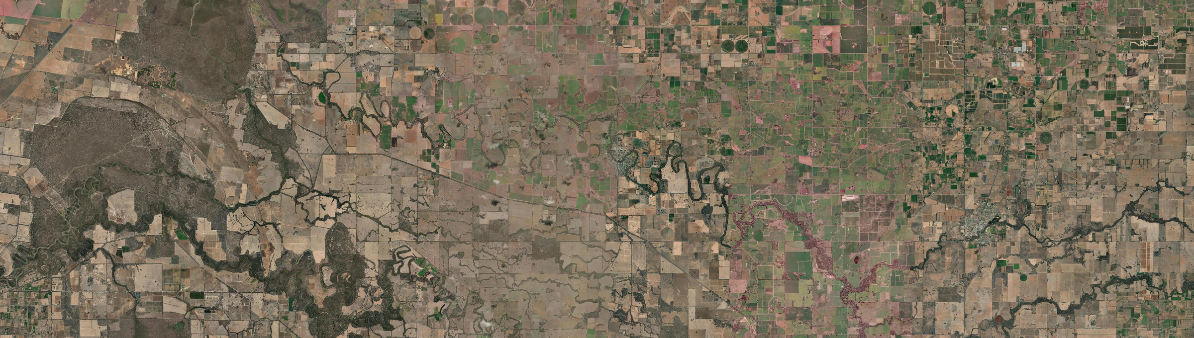 Aerial view of Nathalia, VIC
