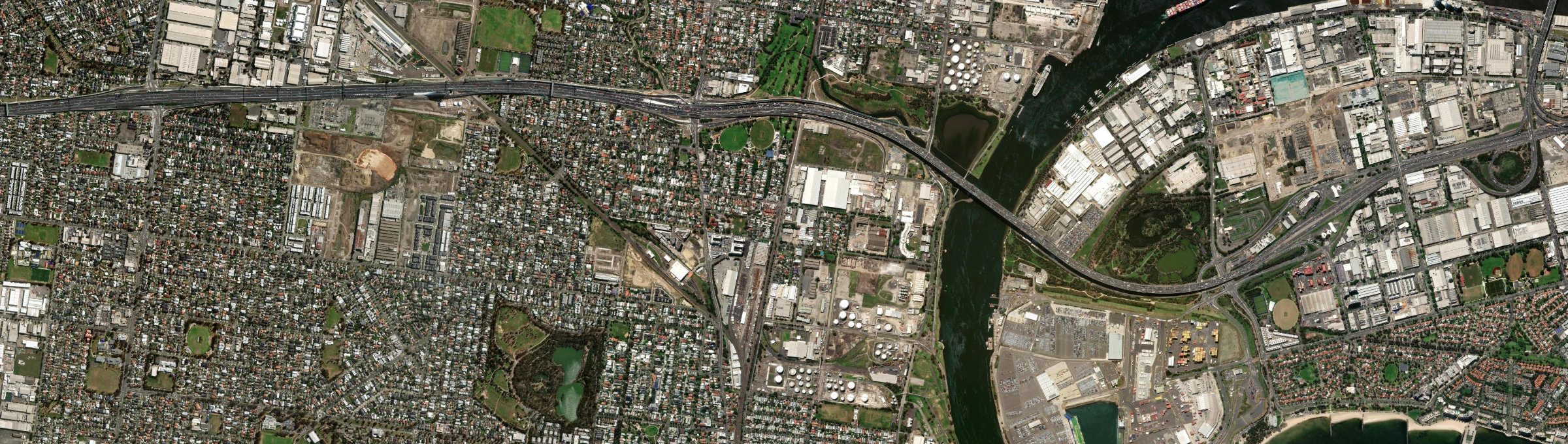 Aerial view of Spotswood, VIC