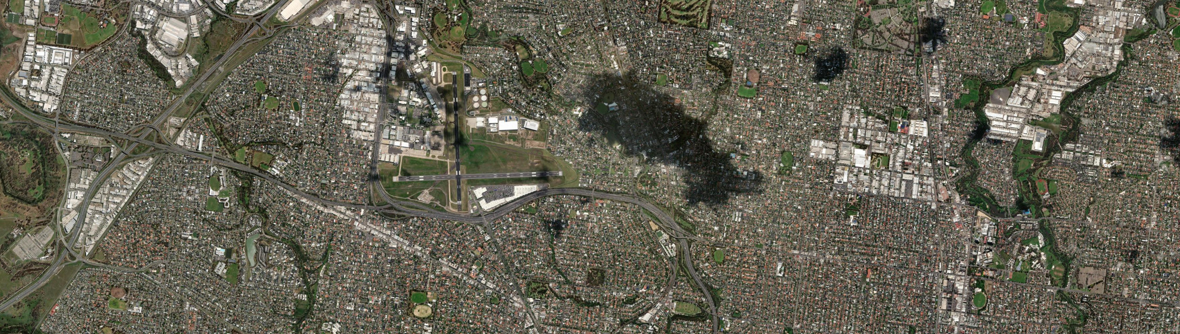 Aerial view of Strathmore (Vic.), VIC