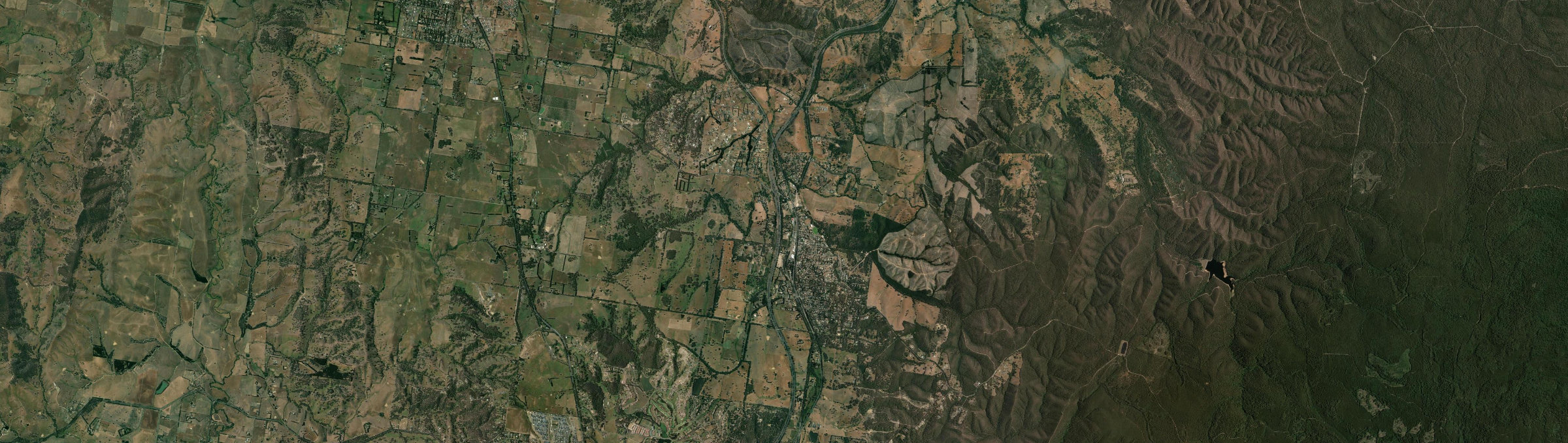 Aerial view of Wandong, VIC