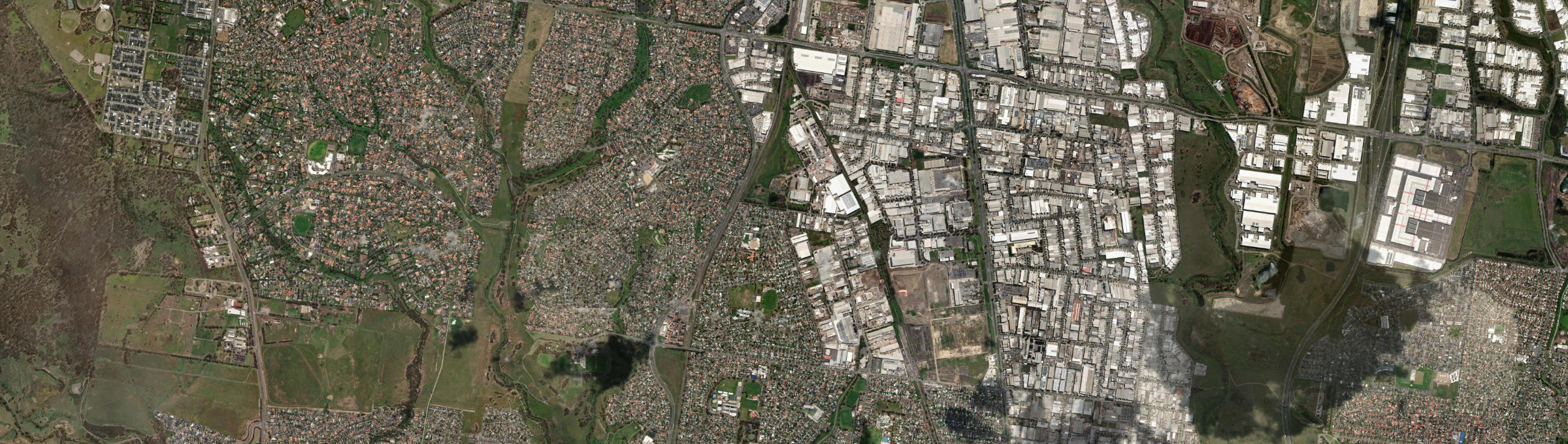 Aerial view of Coolaroo, VIC