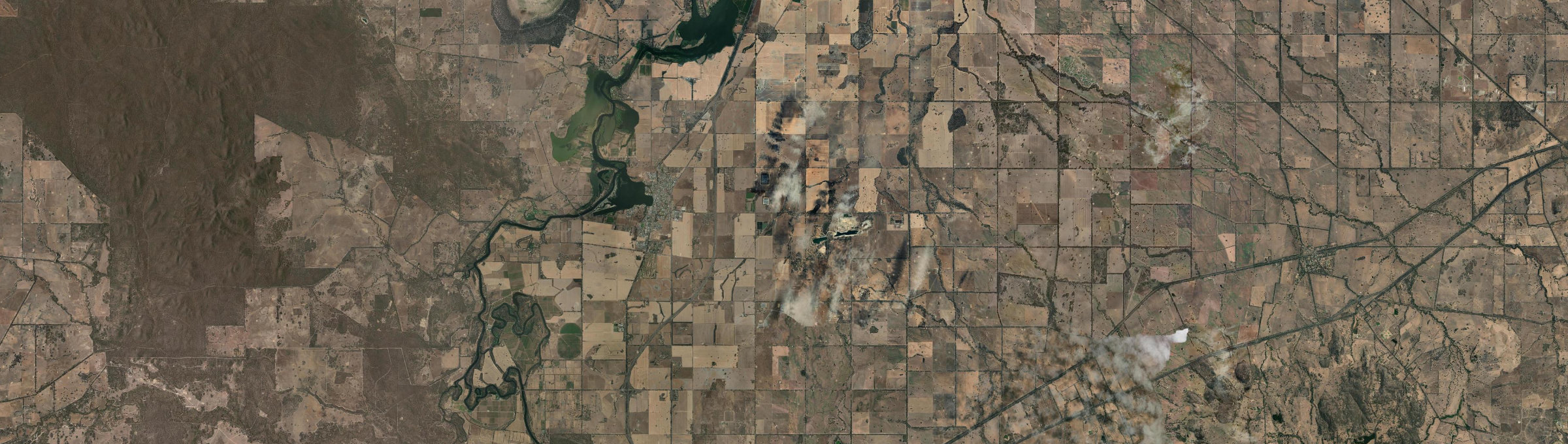 Aerial view of Nagambie, VIC