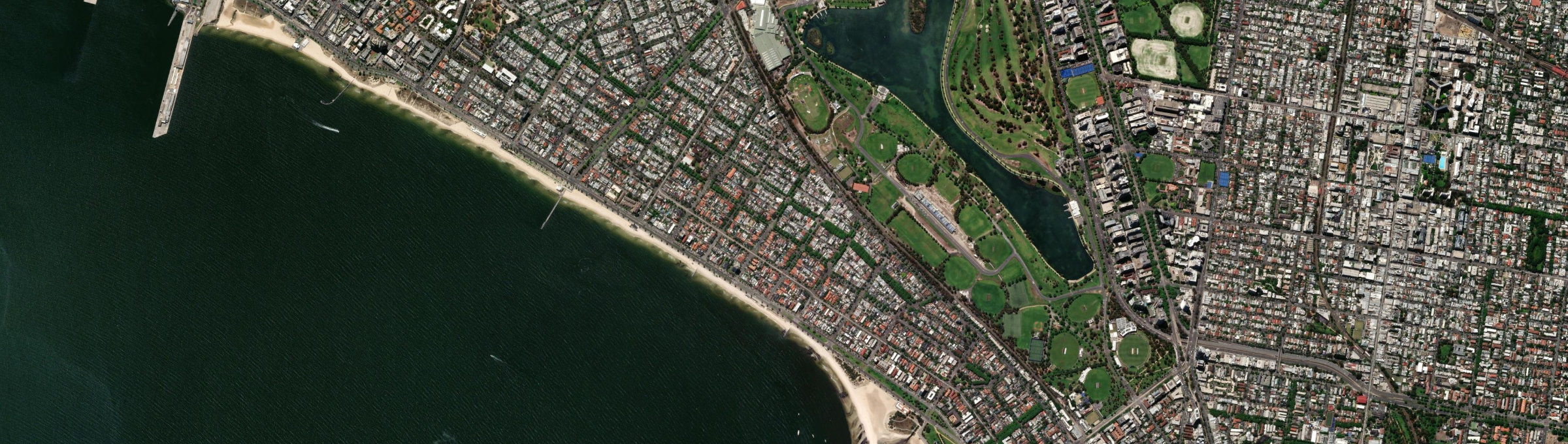 Aerial view of Middle Park (Vic.), VIC