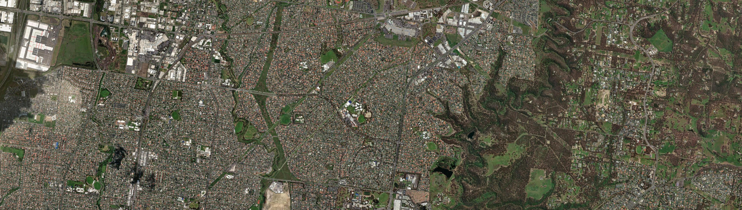 Aerial view of Mill Park, VIC