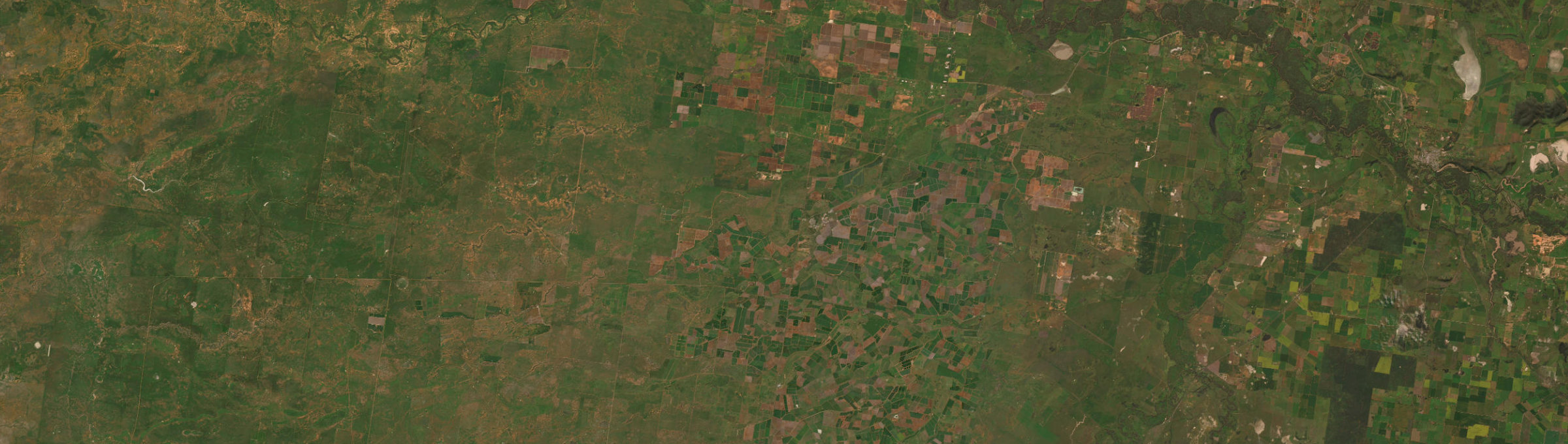 Aerial view of Coleambally, NSW