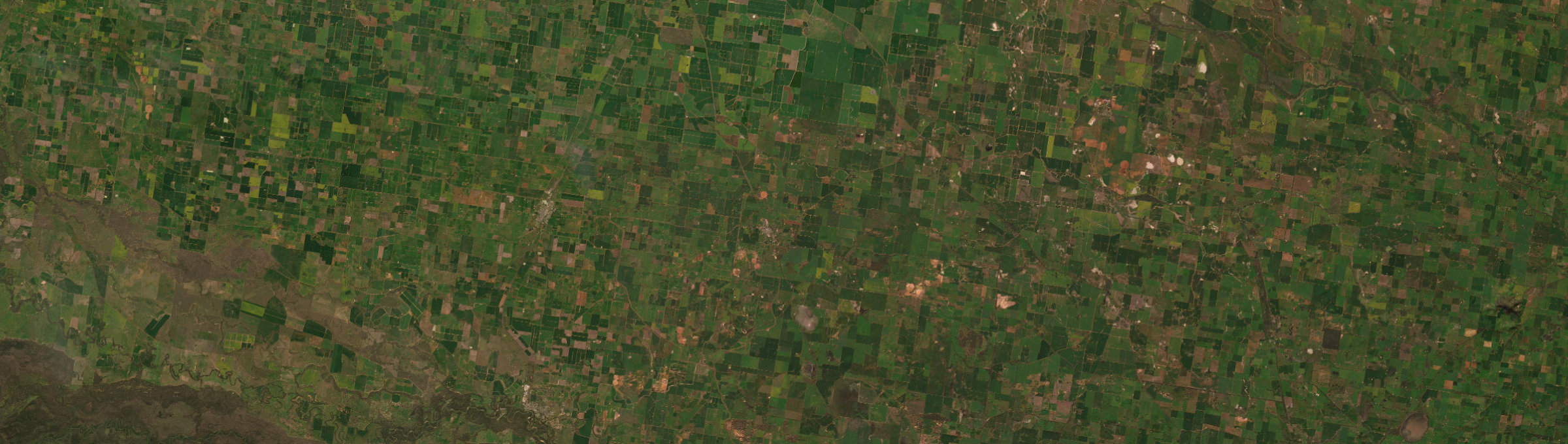 Aerial view of Berrigan, NSW