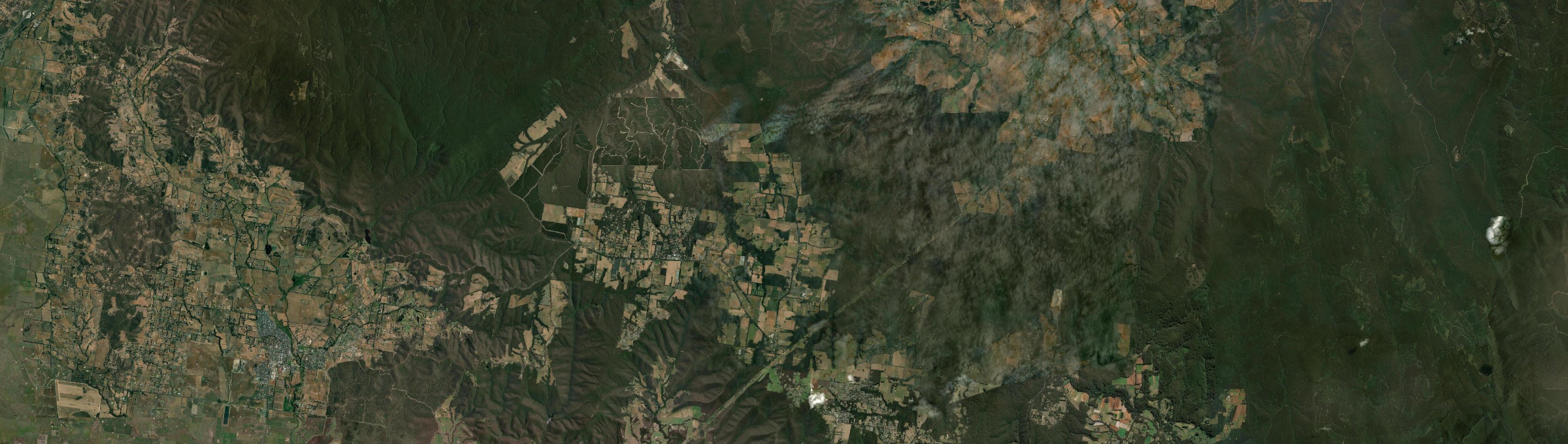 Aerial view of Kinglake Central, VIC
