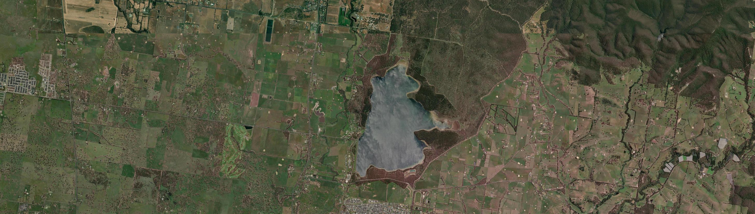 Aerial view of Yan Yean, VIC