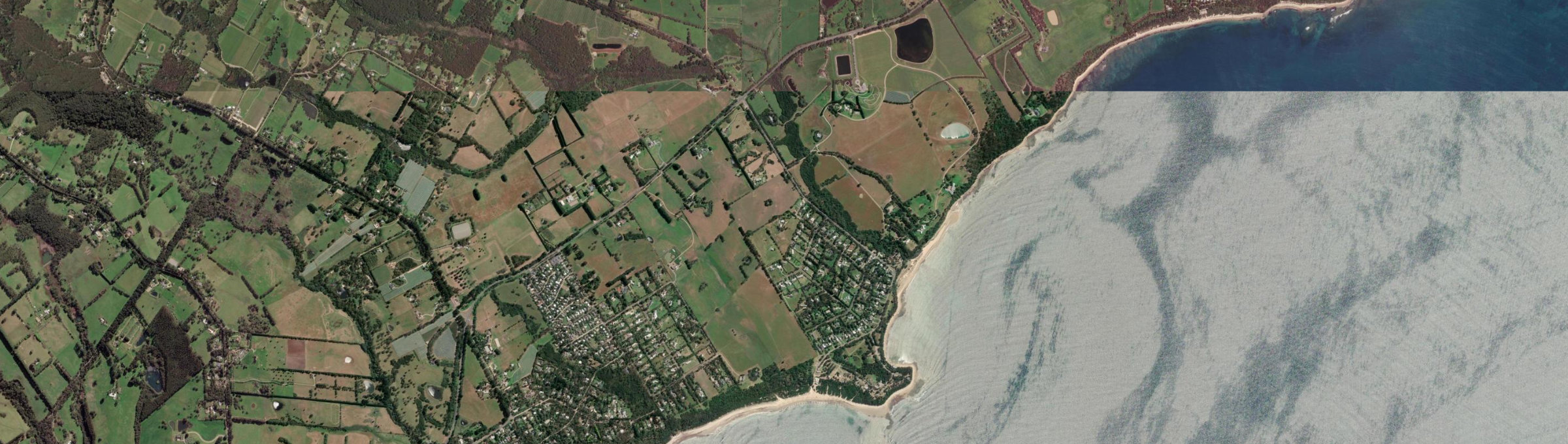 Aerial view of Point Leo, VIC