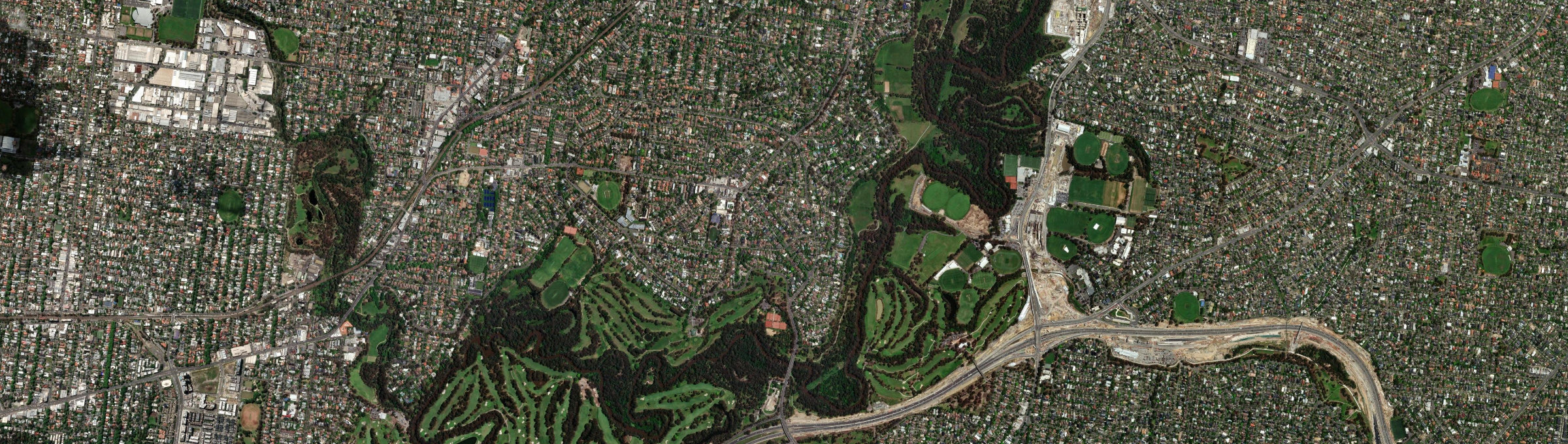 Aerial view of Ivanhoe East, VIC