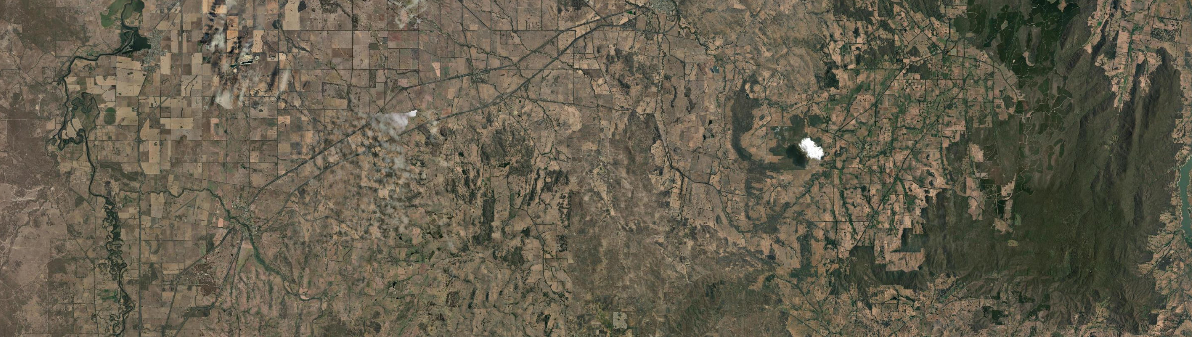 Aerial view of Creightons Creek, VIC