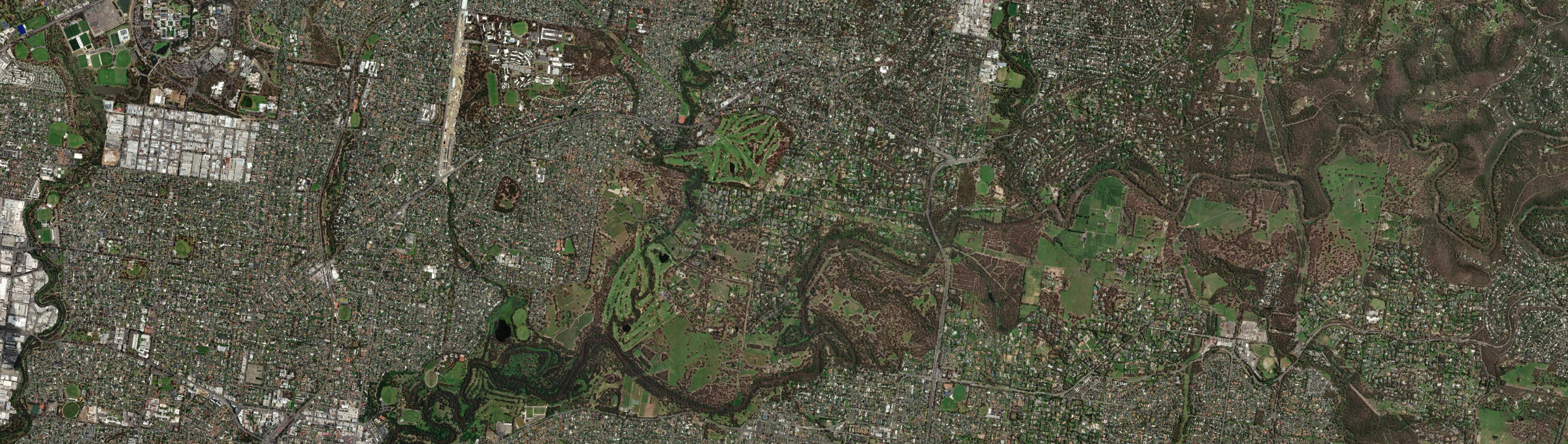 Aerial view of Lower Plenty, VIC