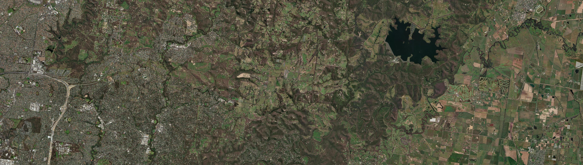 Aerial view of Kangaroo Ground, VIC
