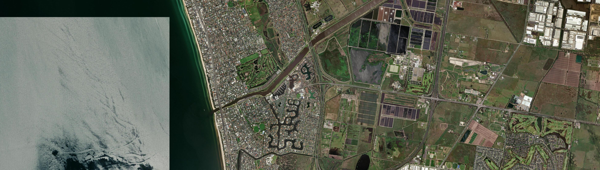 Aerial view of Patterson Lakes, VIC