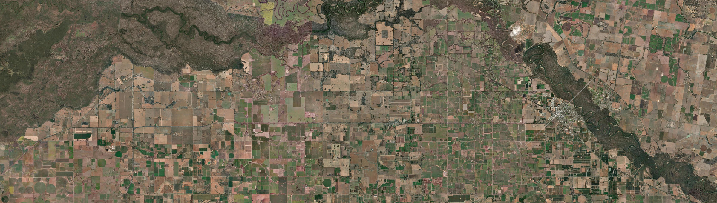 Aerial view of Strathmerton, VIC