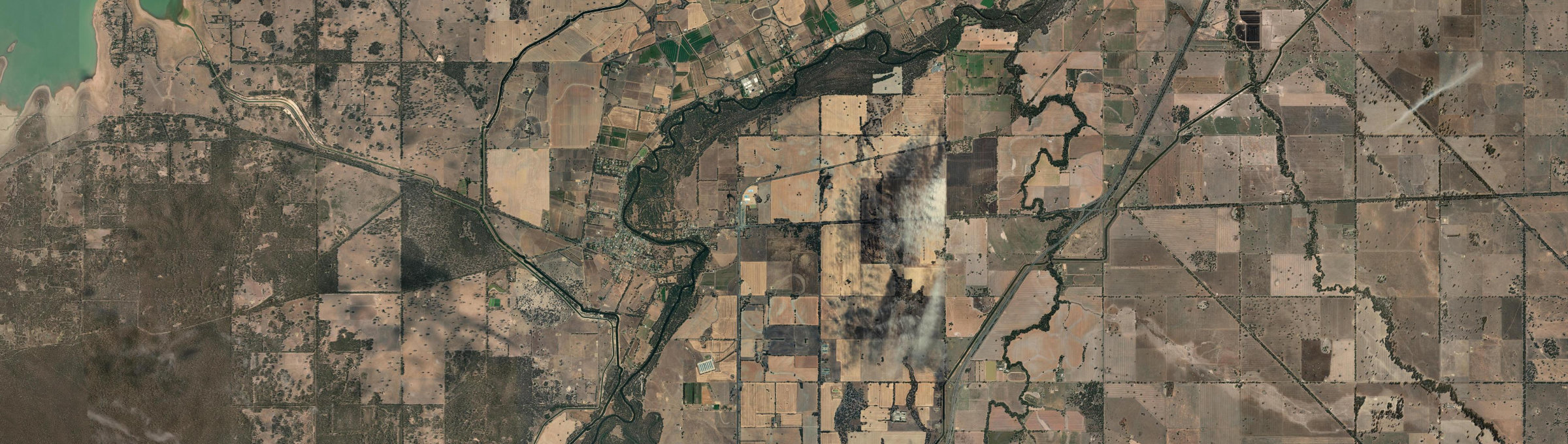 Aerial view of Murchison East, VIC