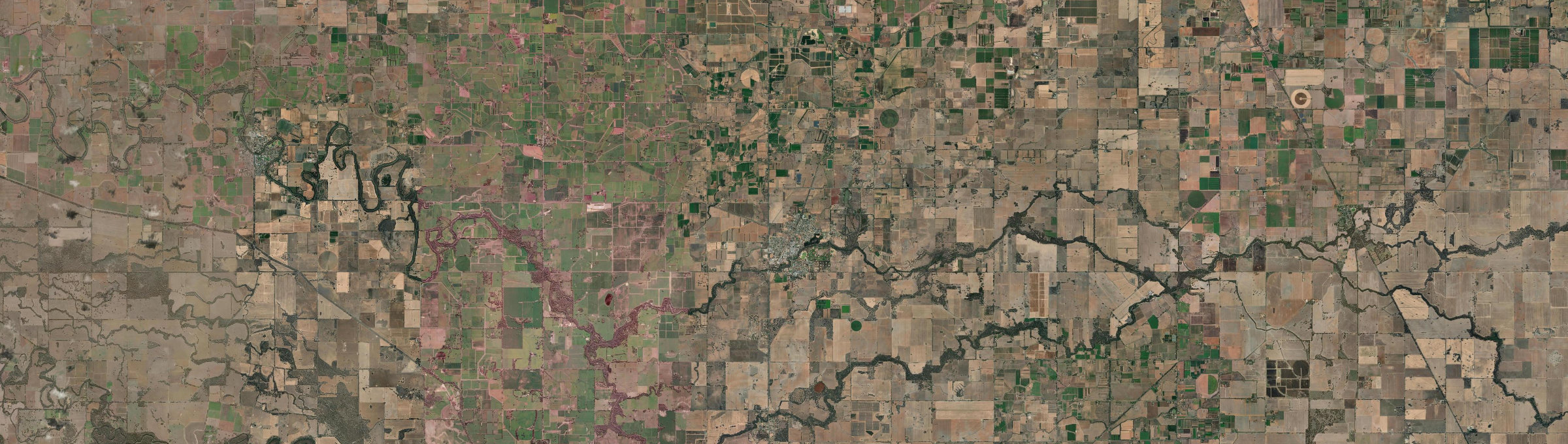 Aerial view of Numurkah, VIC