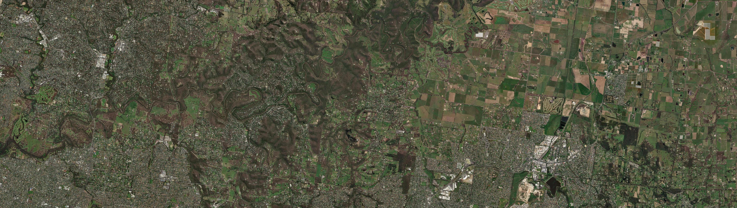 Aerial view of Wonga Park, VIC