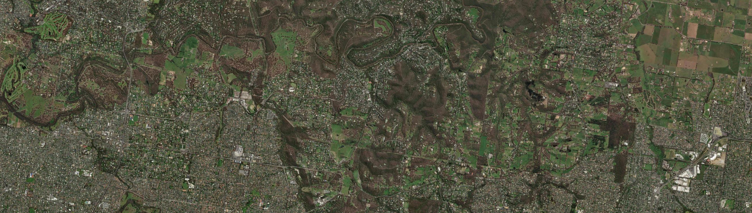 Aerial view of Warrandyte, VIC