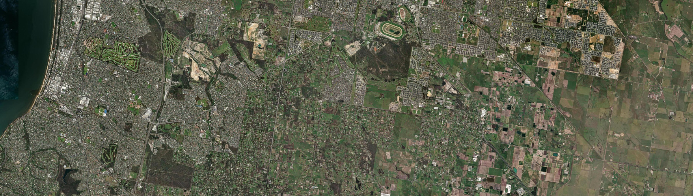 Aerial view of Cranbourne South, VIC