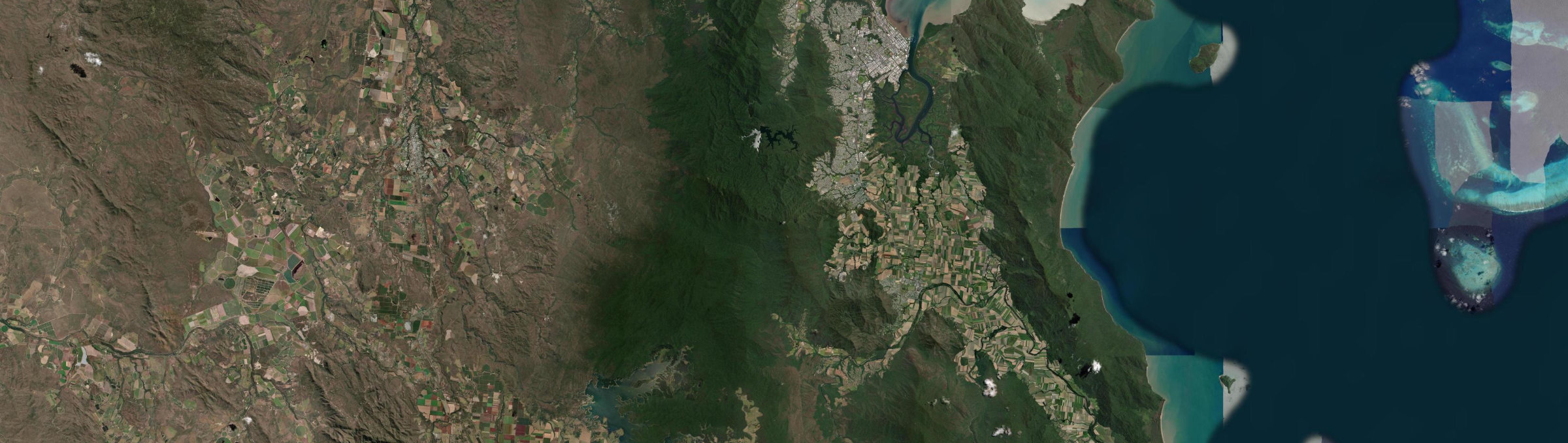Aerial view of Lamb Range, QLD