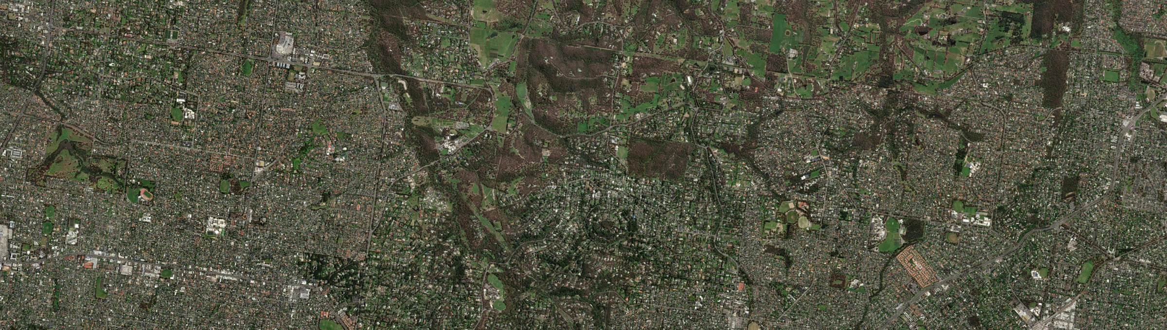 Aerial view of Park Orchards, VIC