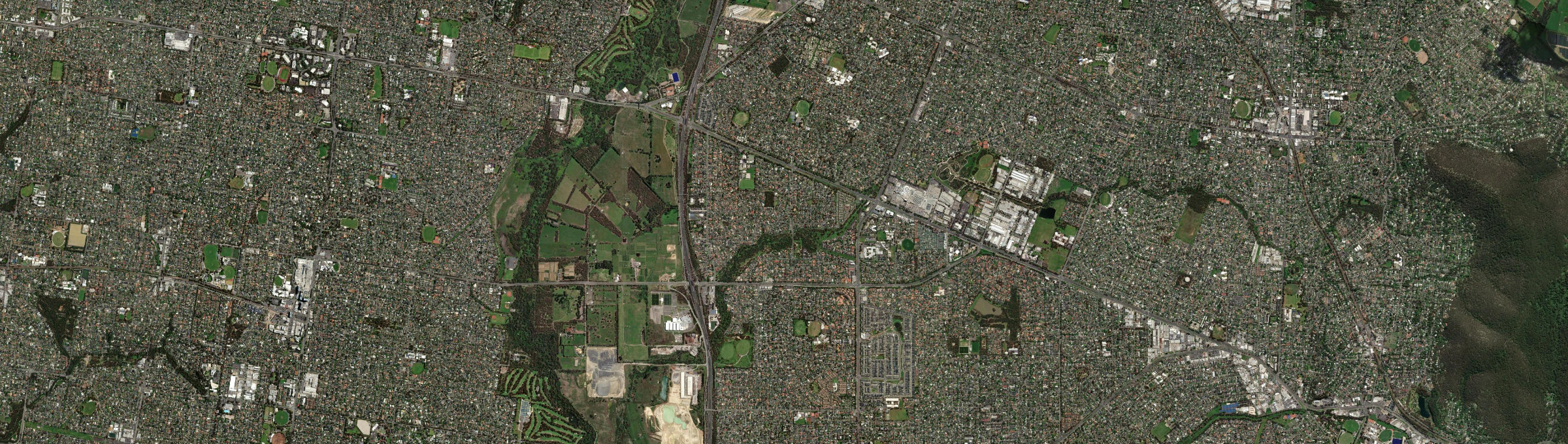 Aerial view of Wantirna South, VIC