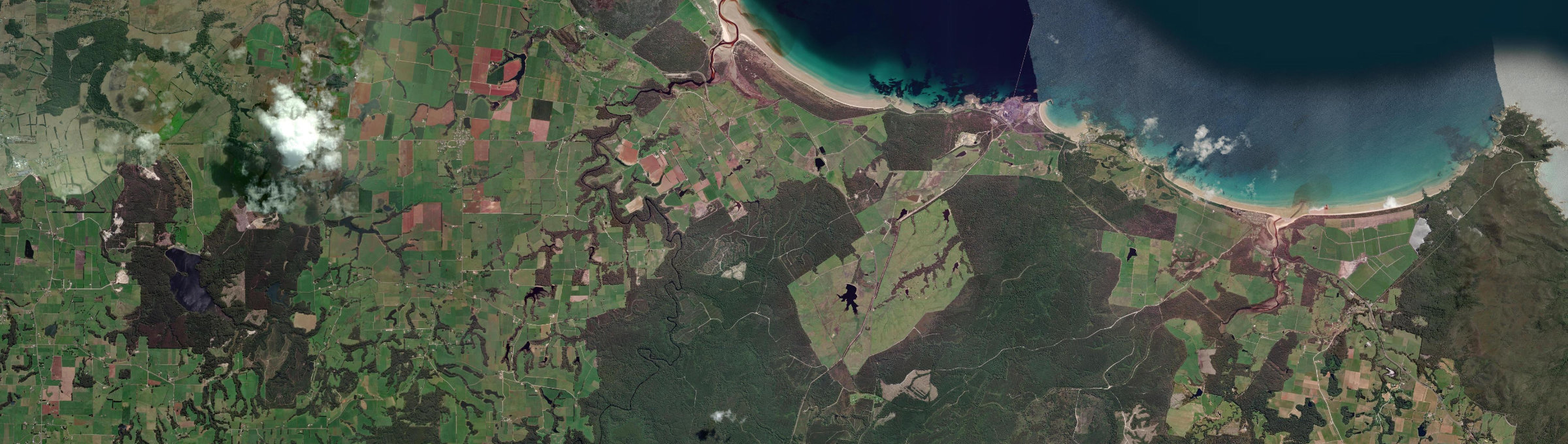 Aerial view of Black River (Tas.), TAS