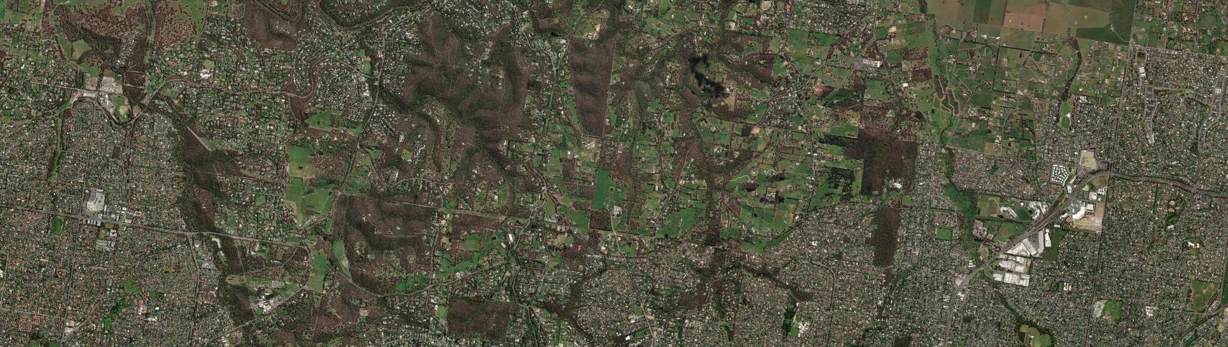 Aerial view of Warrandyte South, VIC
