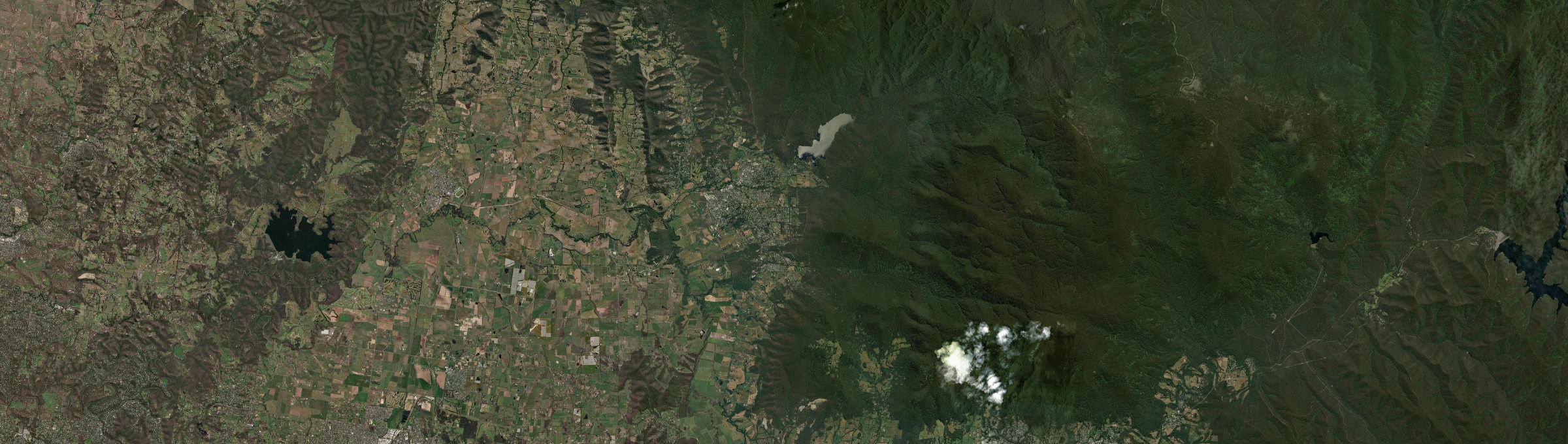 Aerial view of Healesville, VIC