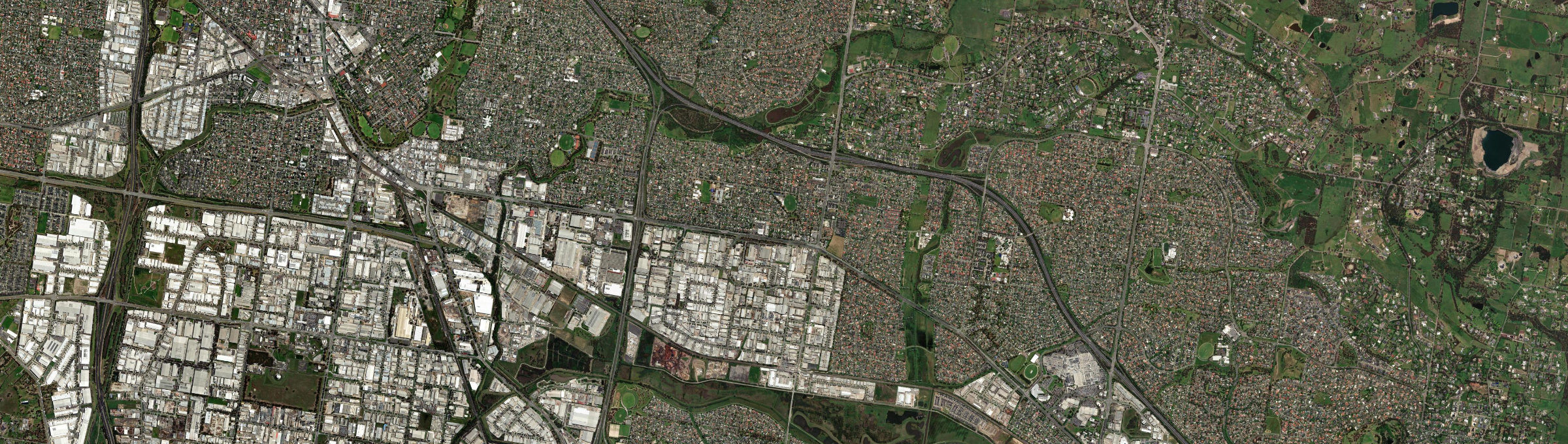 Aerial view of Hallam, VIC