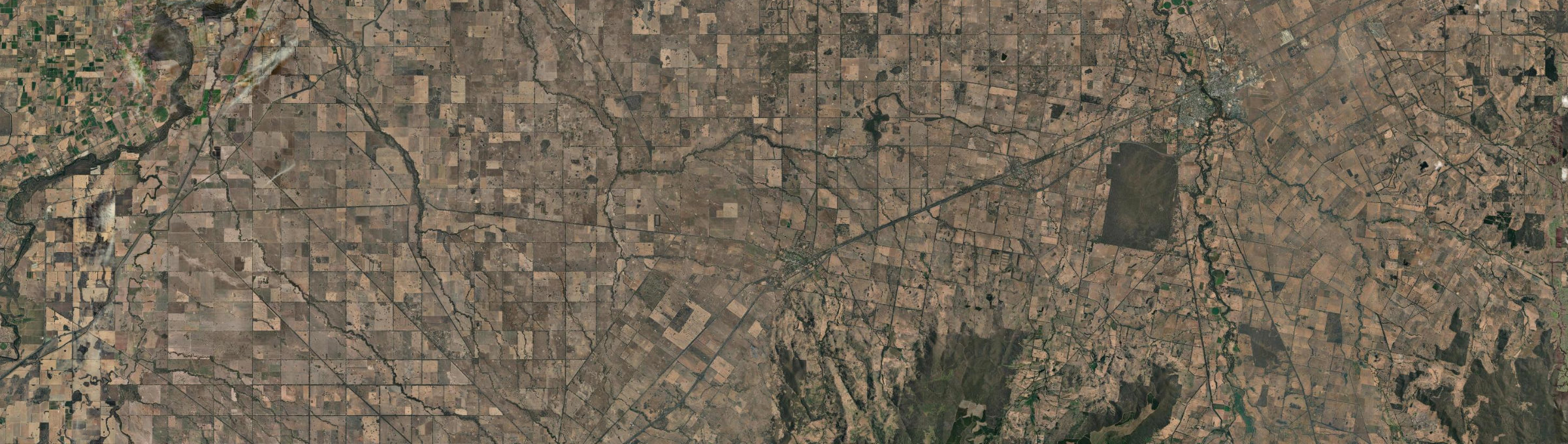 Aerial view of Violet Town, VIC