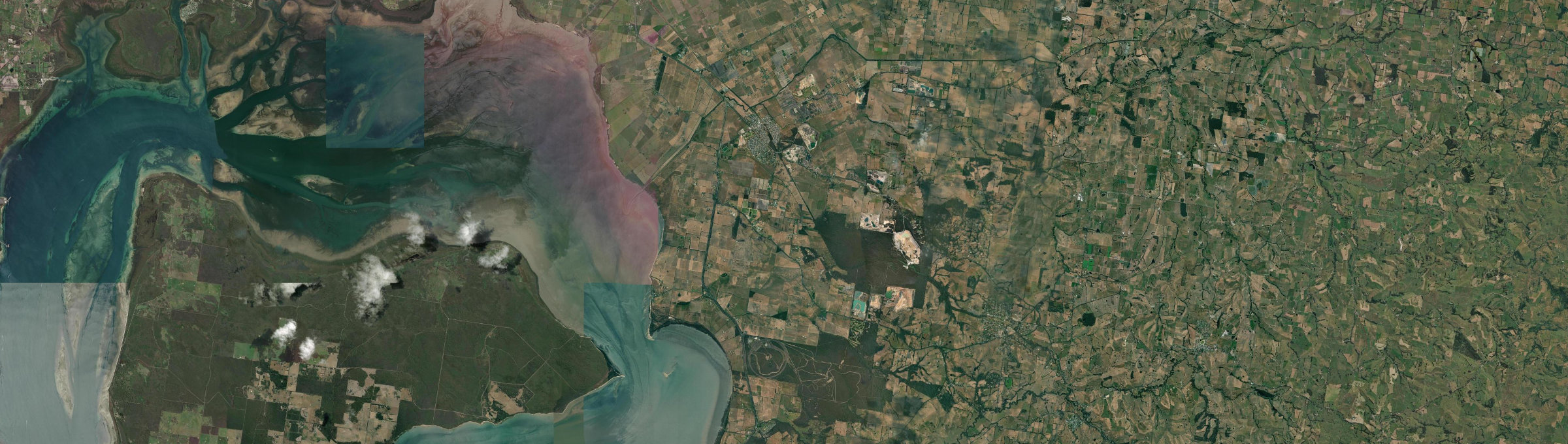 Aerial view of Lang Lang, VIC