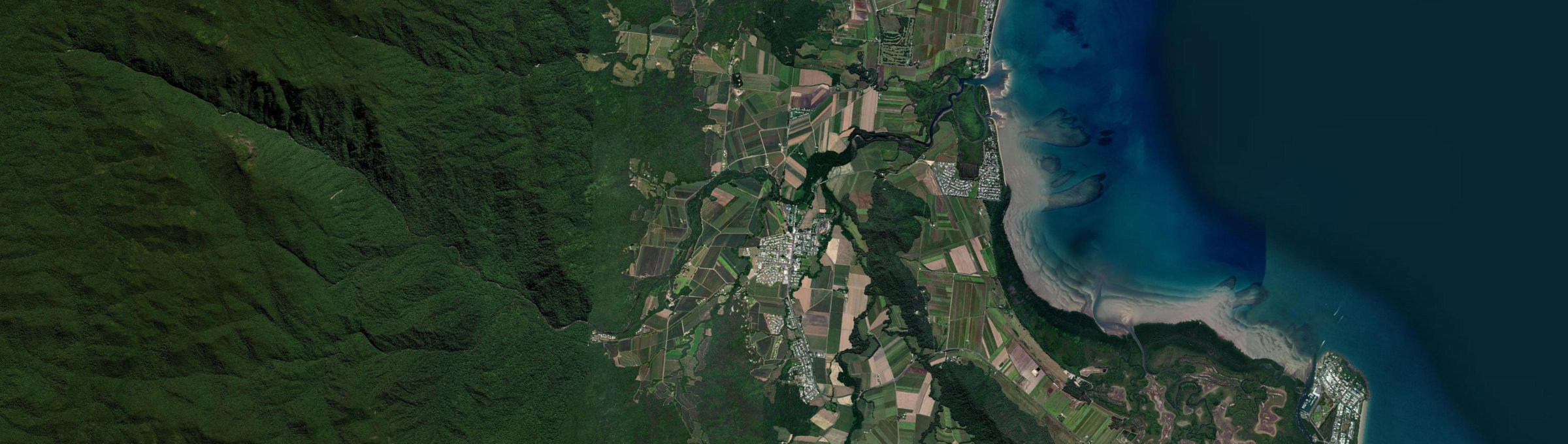 Aerial view of Mossman, QLD