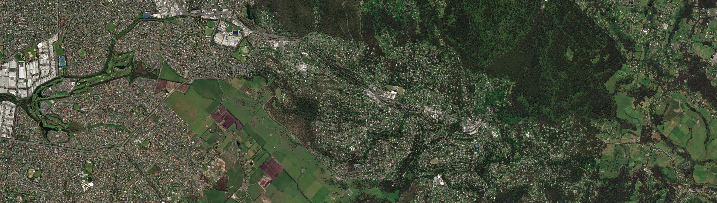 Aerial view of Upwey, VIC