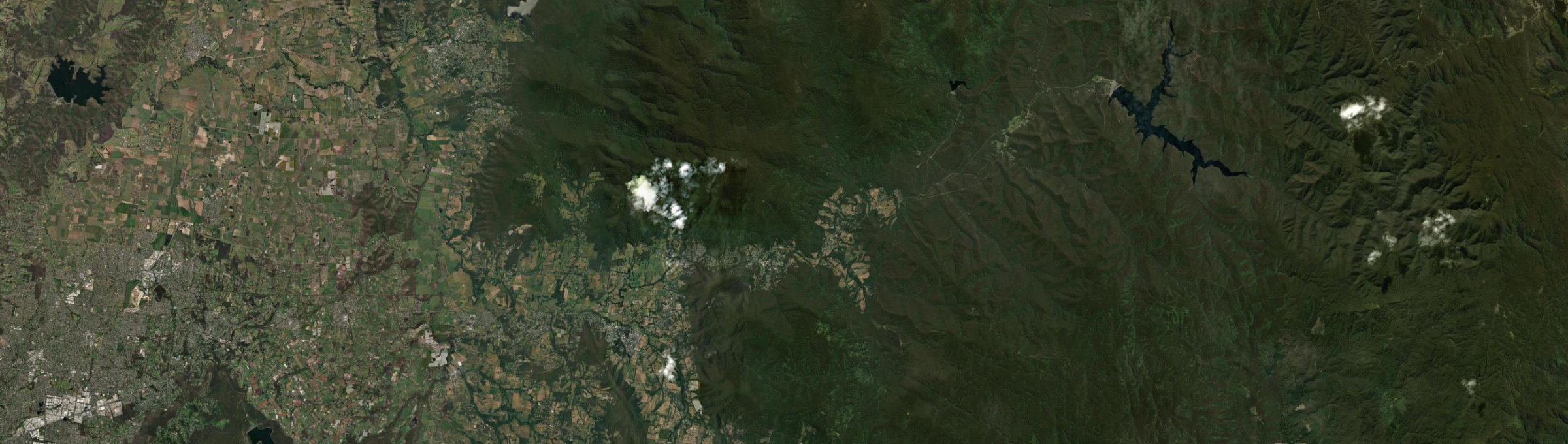 Aerial view of Warburton (Vic.), VIC