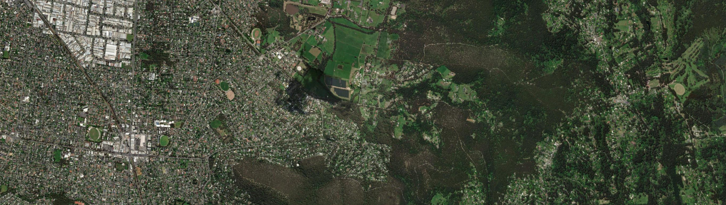 Aerial view of The Basin (Vic.), VIC