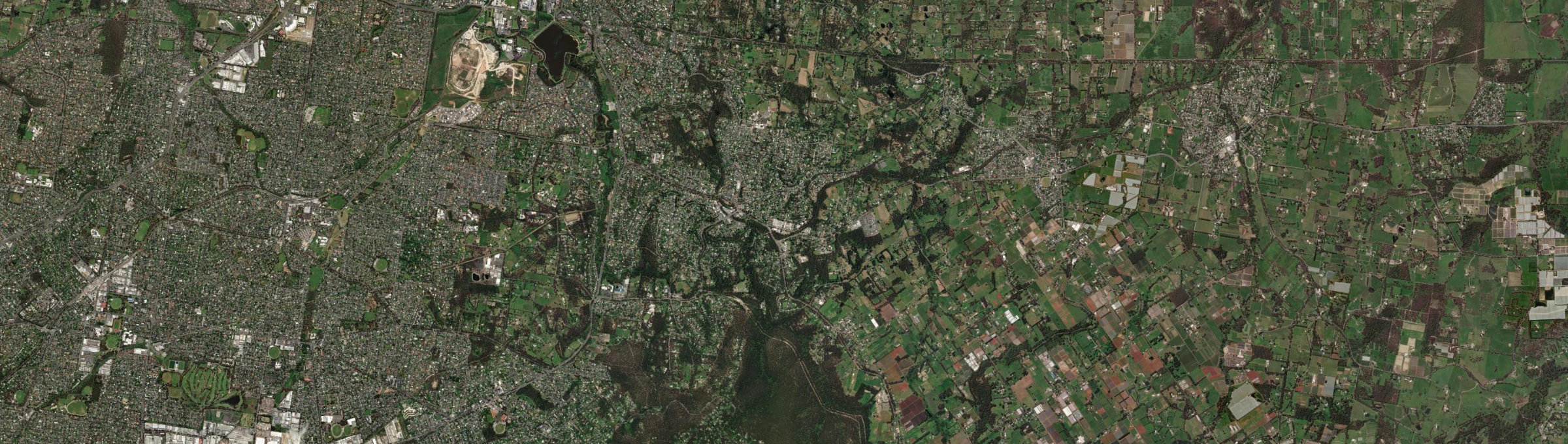 Aerial view of Mount Evelyn, VIC