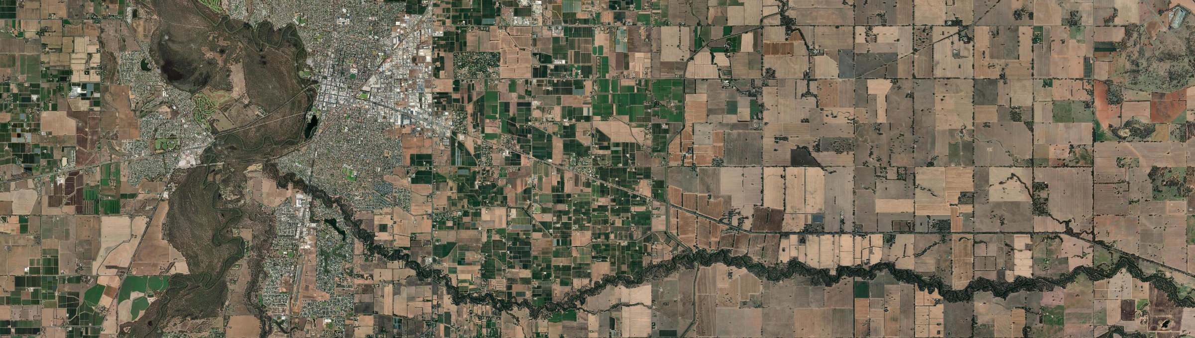 Aerial view of Shepparton East, VIC