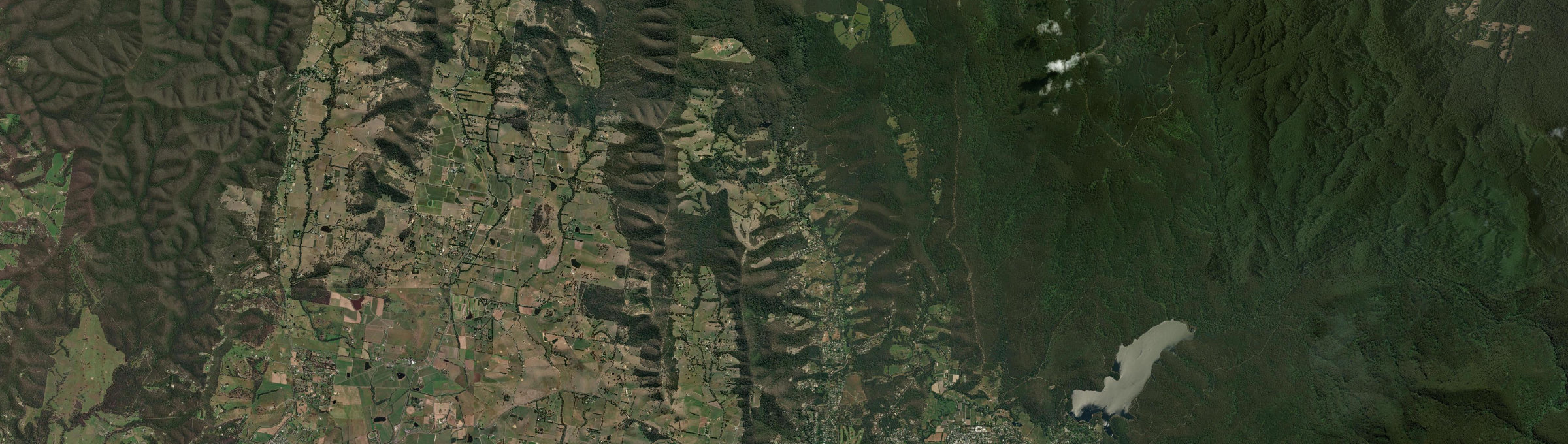 Aerial view of Chum Creek, VIC