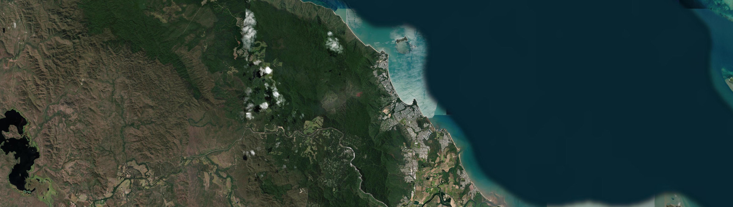 Aerial view of Macalister Range, QLD
