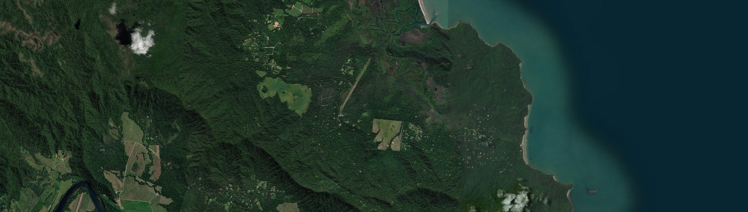 Aerial view of Cow Bay, QLD