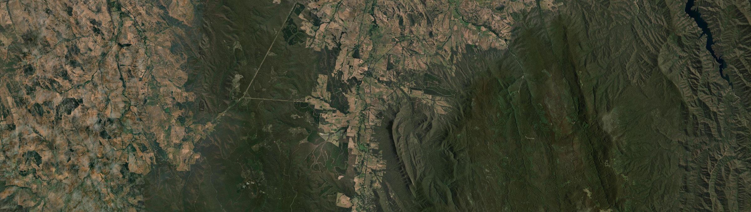 Aerial view of Taggerty, VIC
